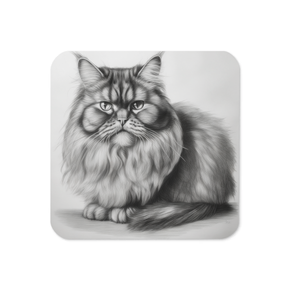 PugMug Custom Tabby Persian Cat Coaster