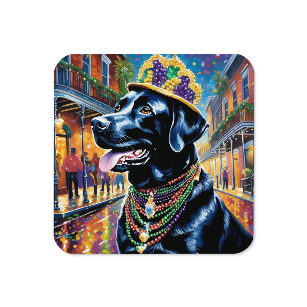 PugMug Custom Black Labrador Retriever Coaster