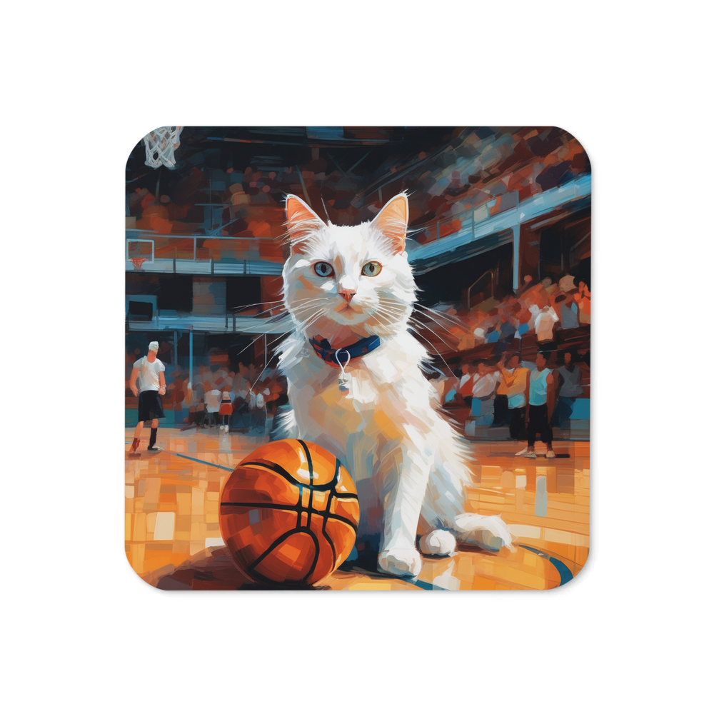 PugMug Custom White Companion Cat Coaster