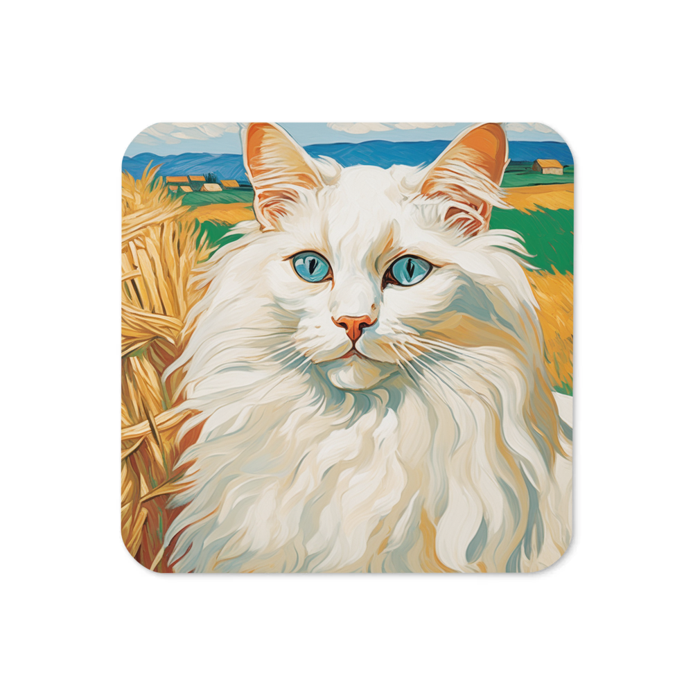 PugMug Custom White Ragdoll Cat Coaster