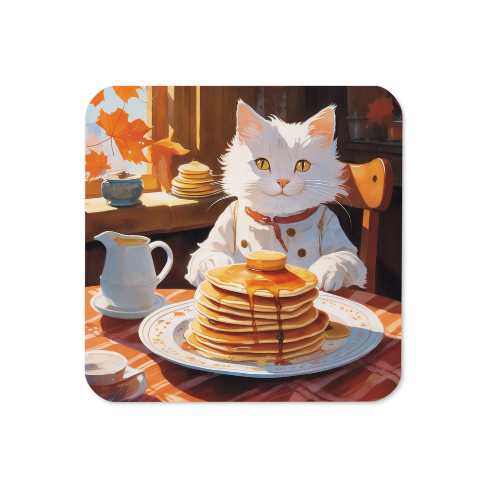 PugMug Custom White Companion Cat Coaster