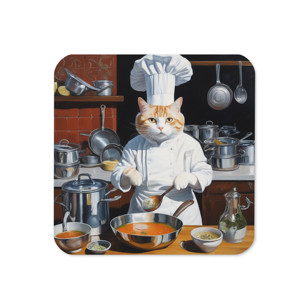 PugMug Custom White Companion Cat Coaster