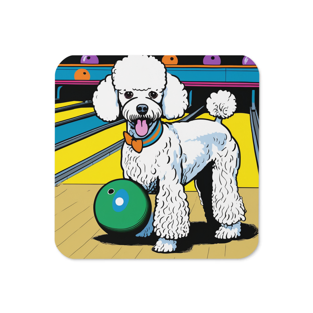 PugMug Custom White Poodle Coaster