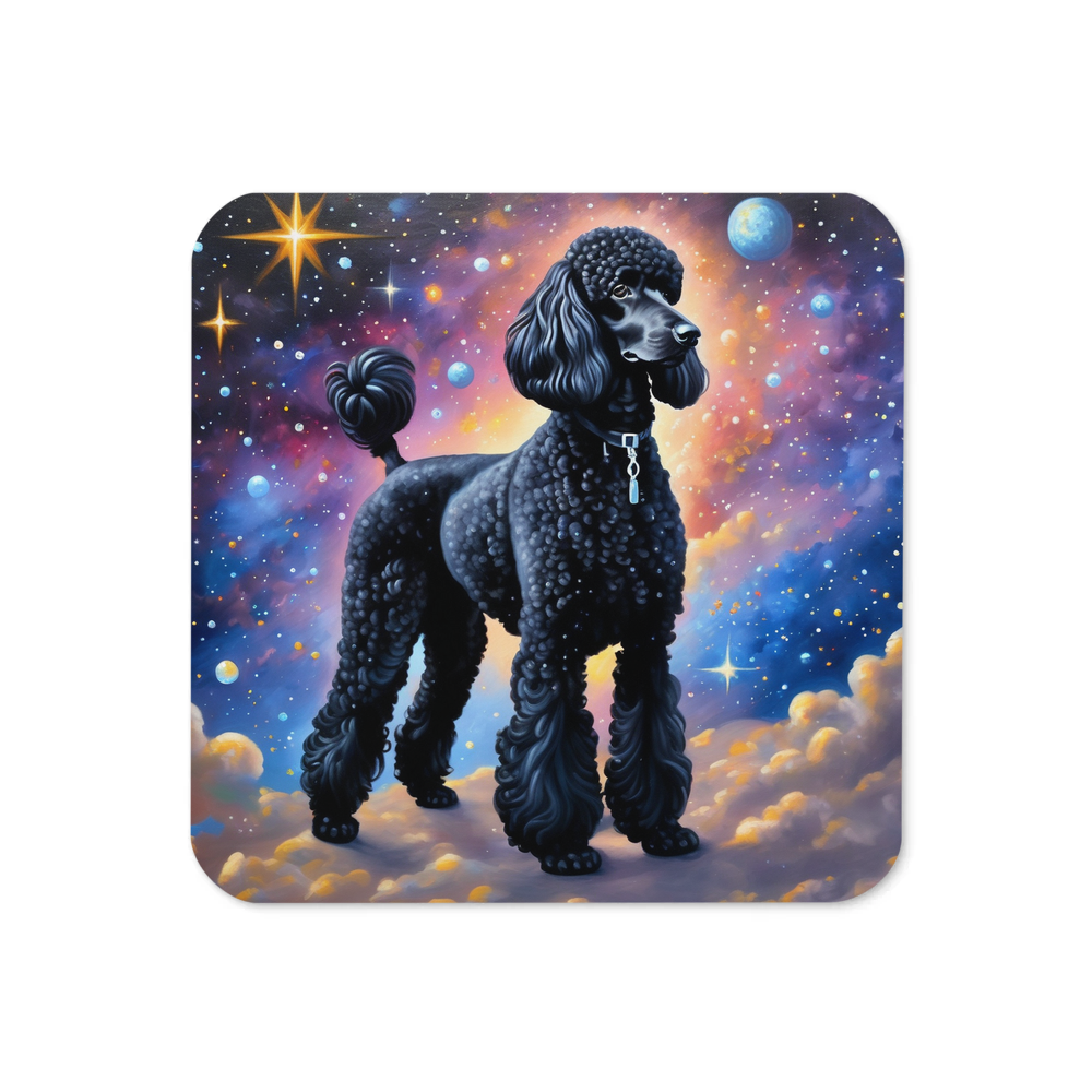 PugMug Custom Black Poodle Coaster