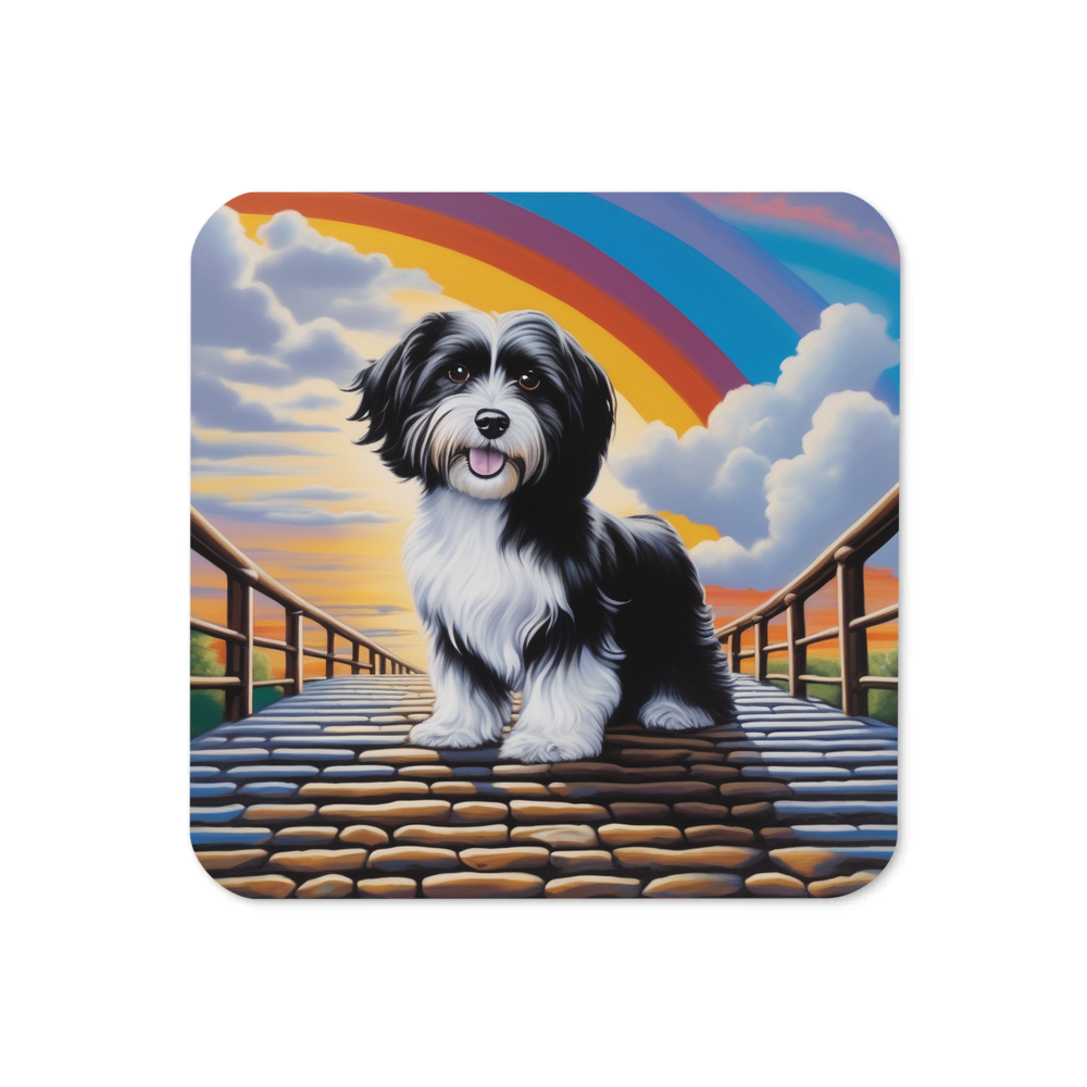 PugMug Custom Black-and-white Havanese Dog Coaster