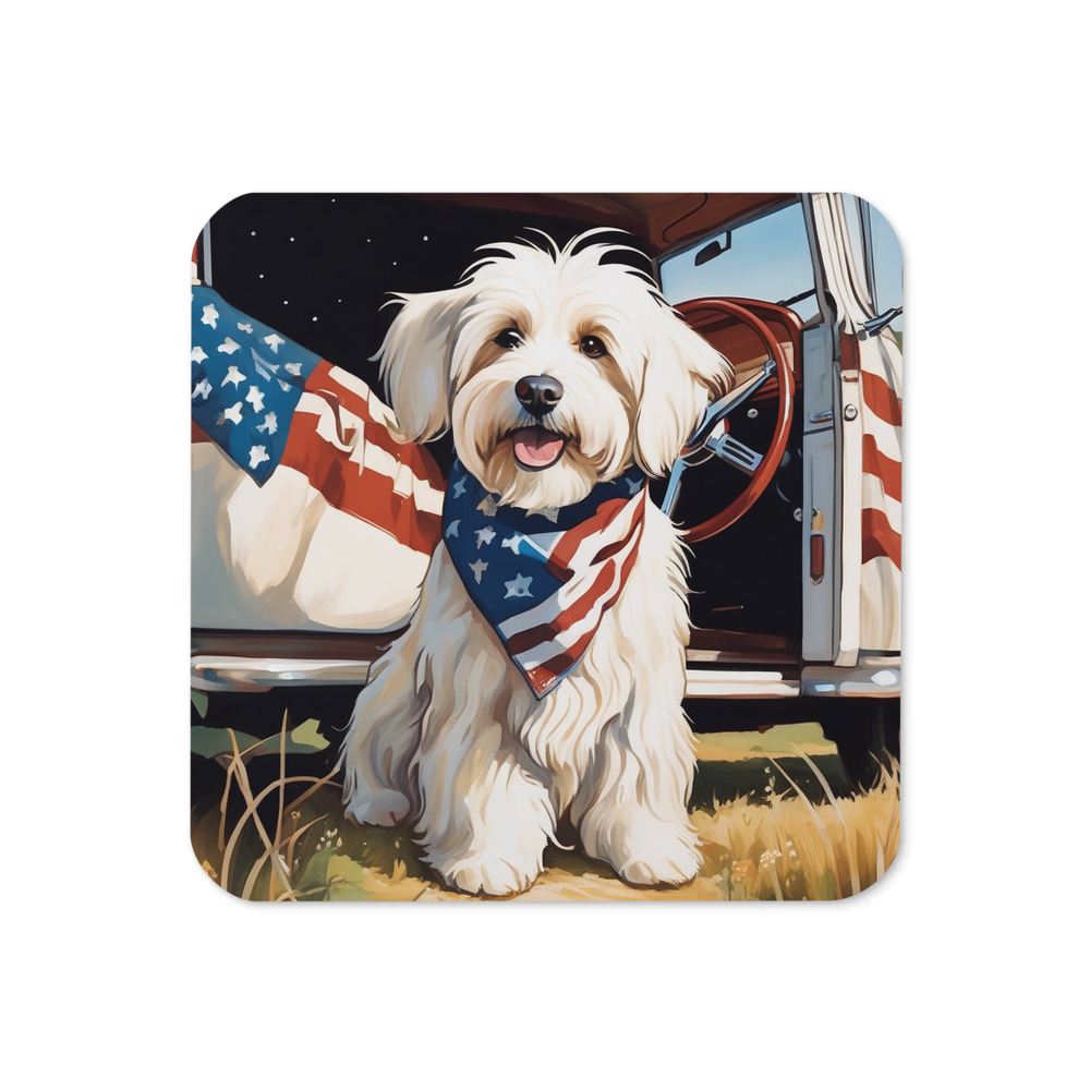 PugMug Custom White Havanese Dog Coaster
