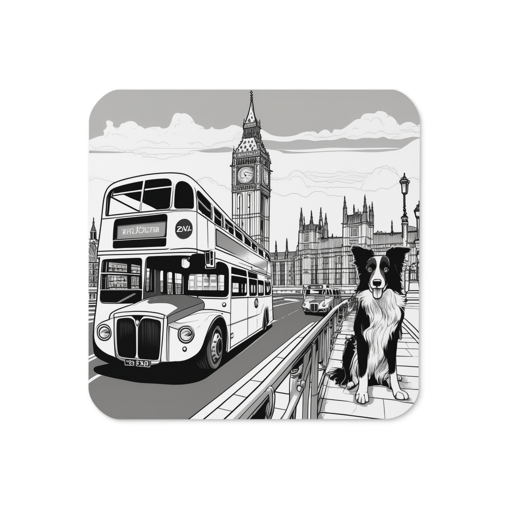 PugMug Custom Border Collie Coaster