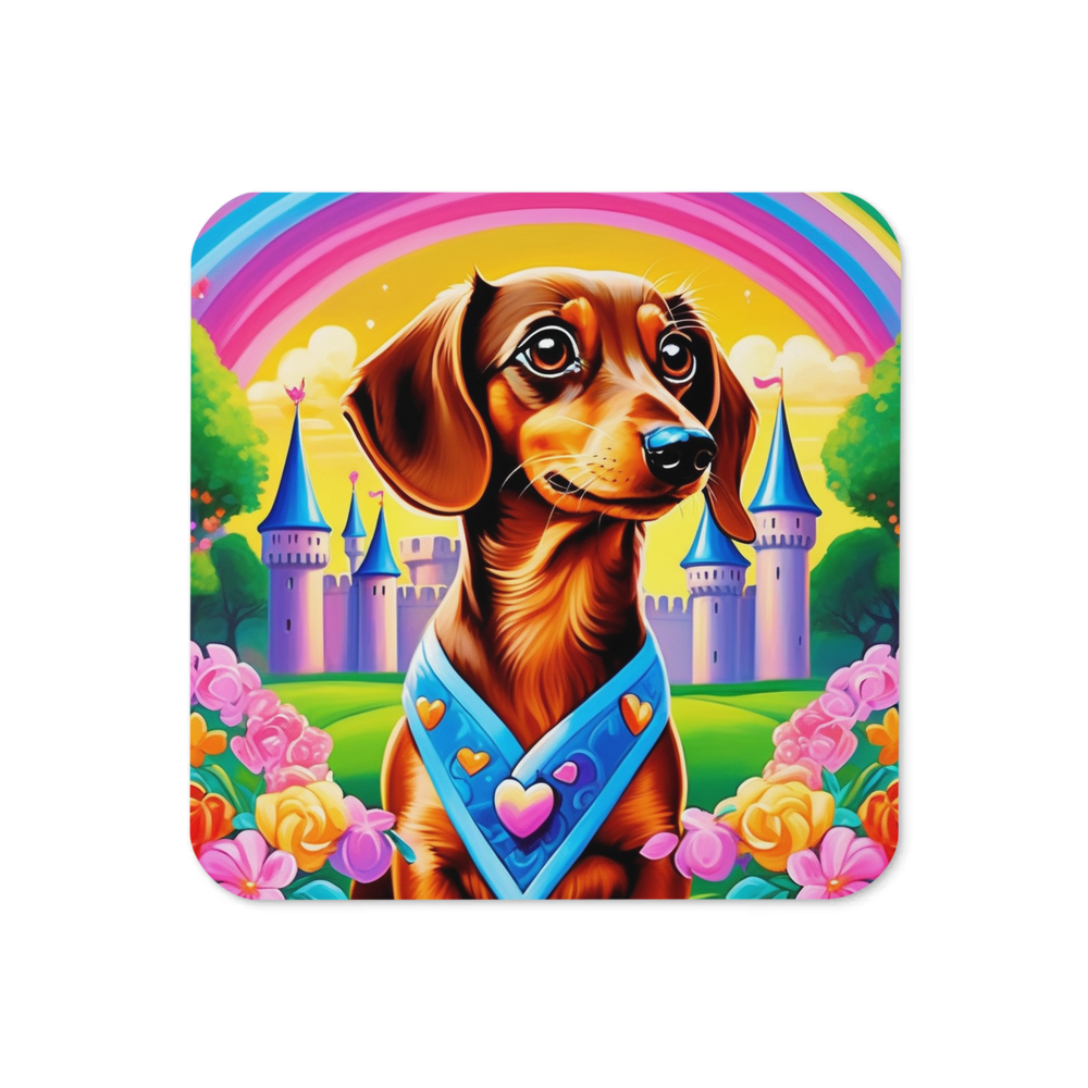 PugMug Custom Tan Dachshund Coaster