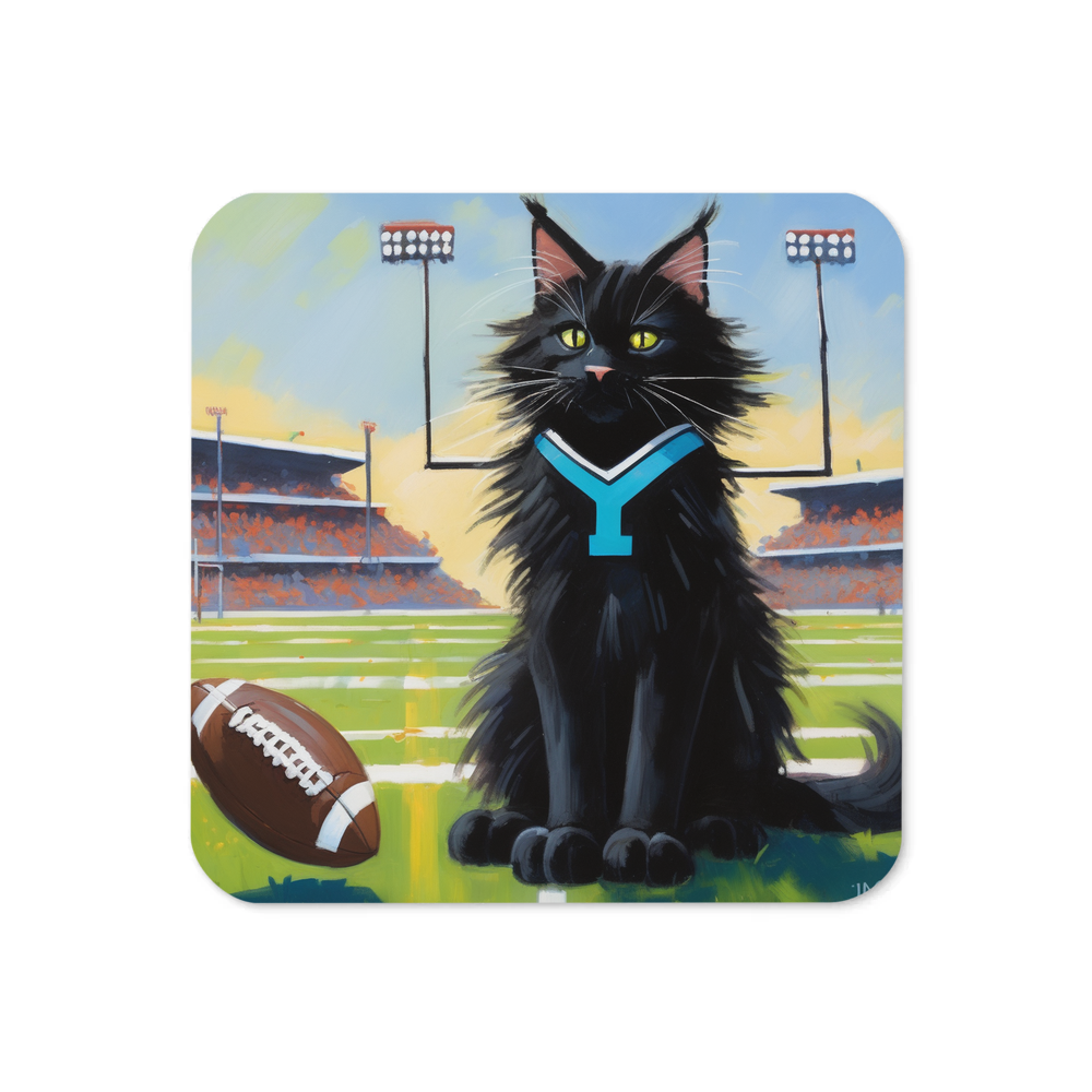 PugMug Custom Black Maine Coon Cat Coaster