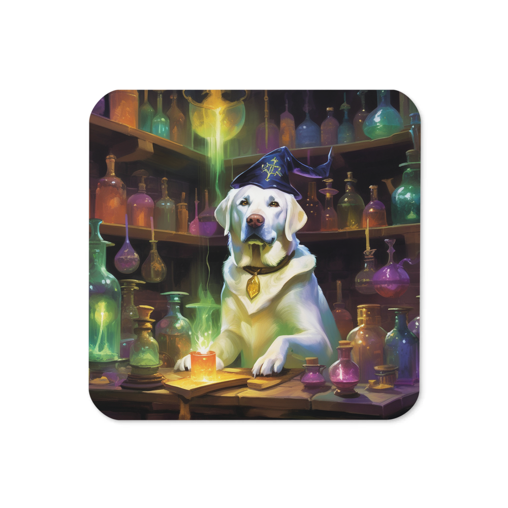 PugMug Custom White Labrador Retriever Coaster