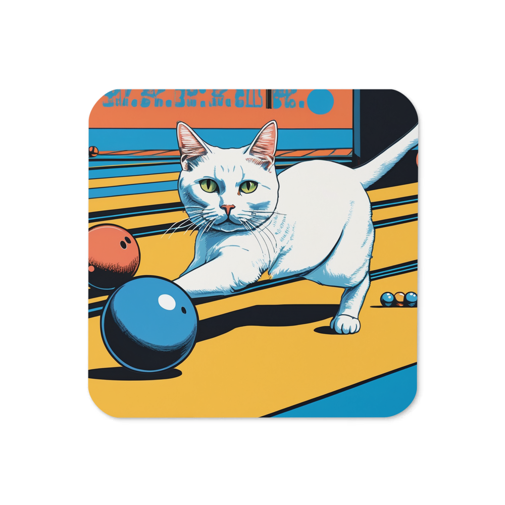 PugMug Custom White Companion Cat Coaster