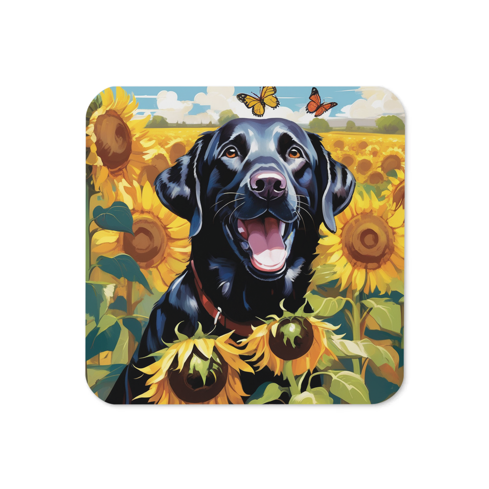 PugMug Custom Black Labrador Retriever Coaster
