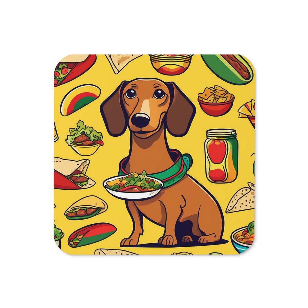 PugMug Custom Tan Dachshund Coaster