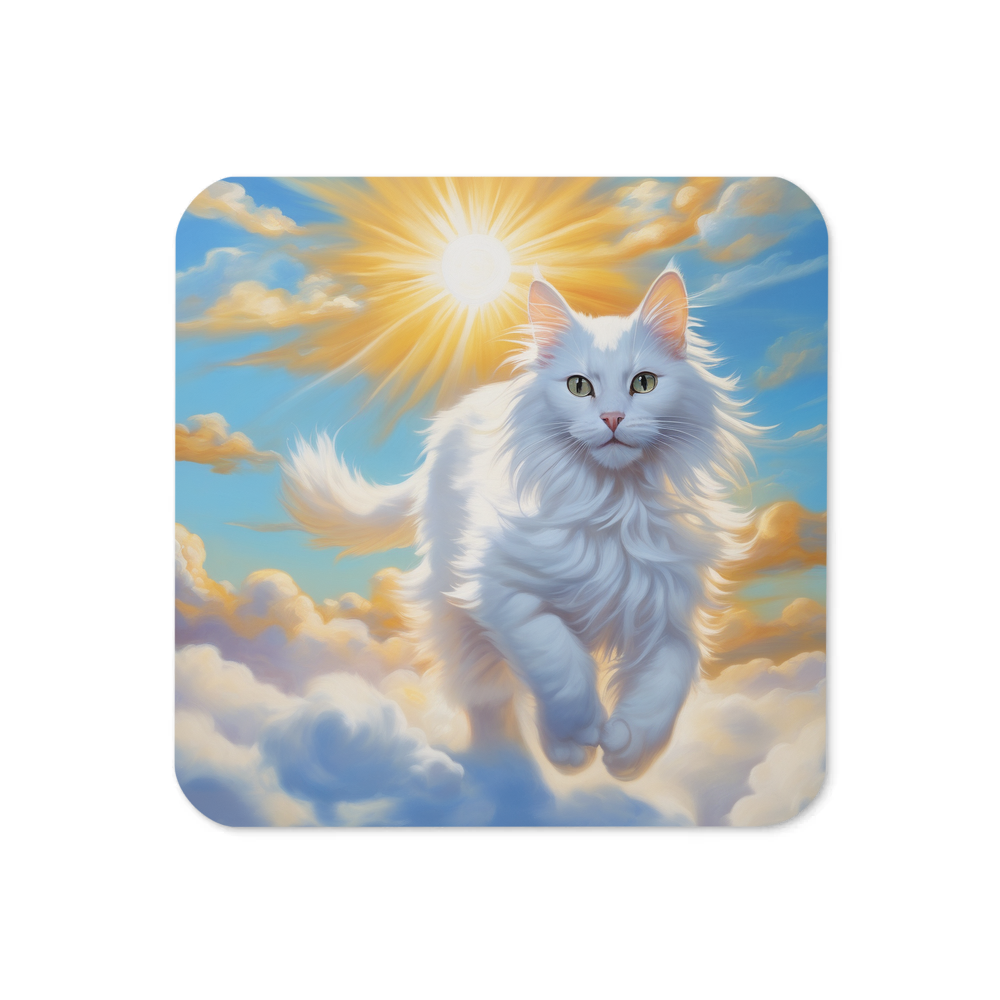 PugMug Custom White Companion Cat Coaster