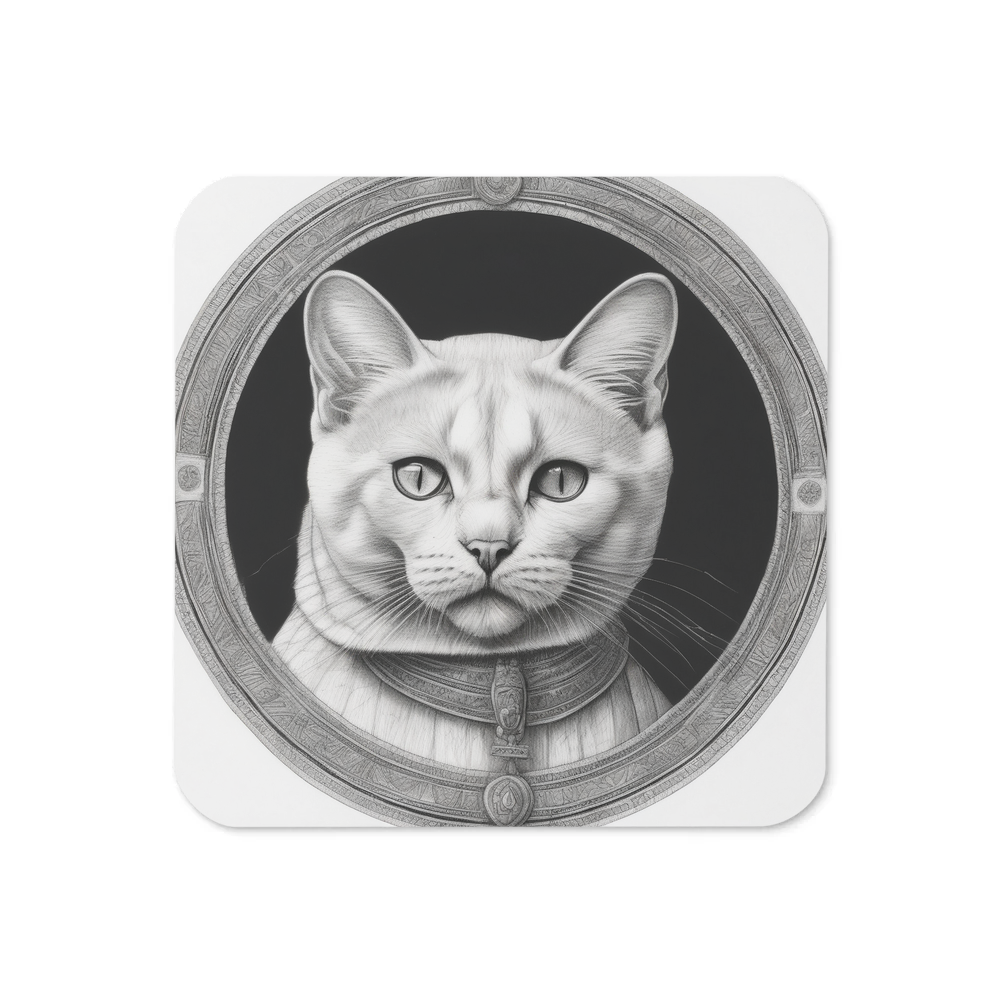 PugMug Custom White Exotic Cat Coaster