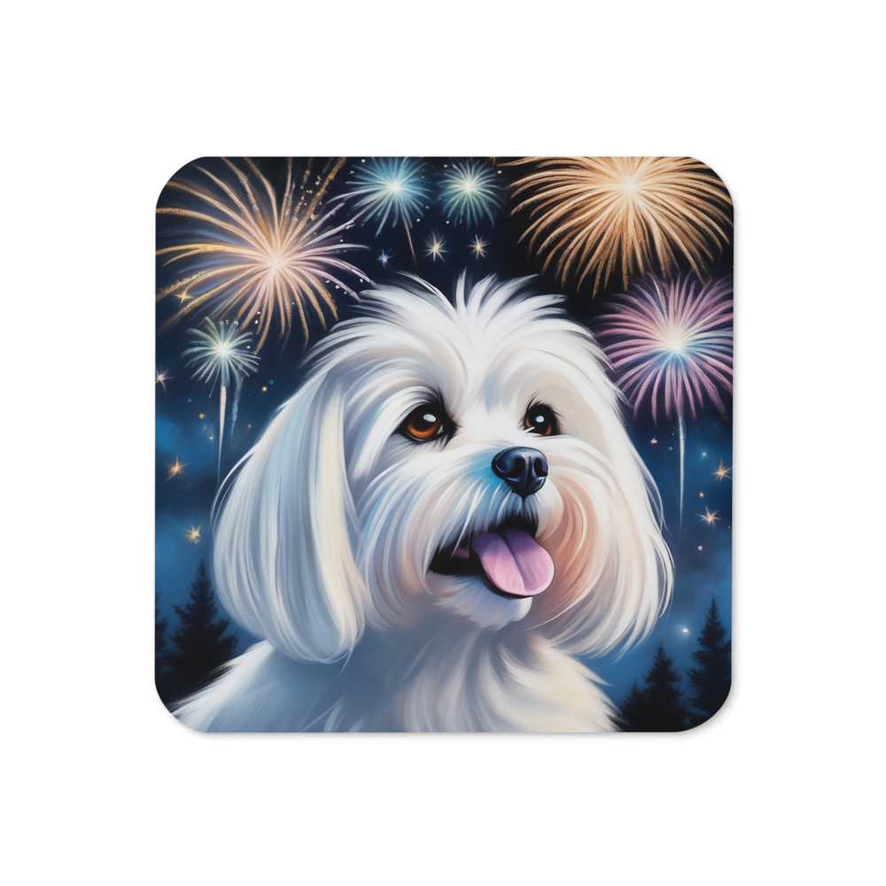 PugMug Custom Maltese Dog Coaster