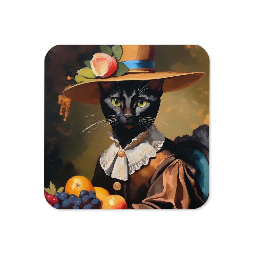 PugMug Custom Black Abyssinian Cat Coaster