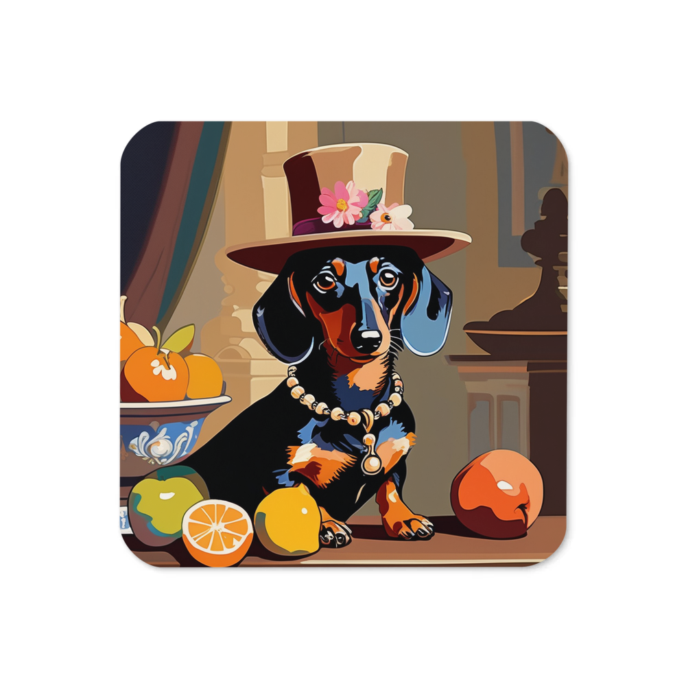 PugMug Custom Tan Dachshund Coaster