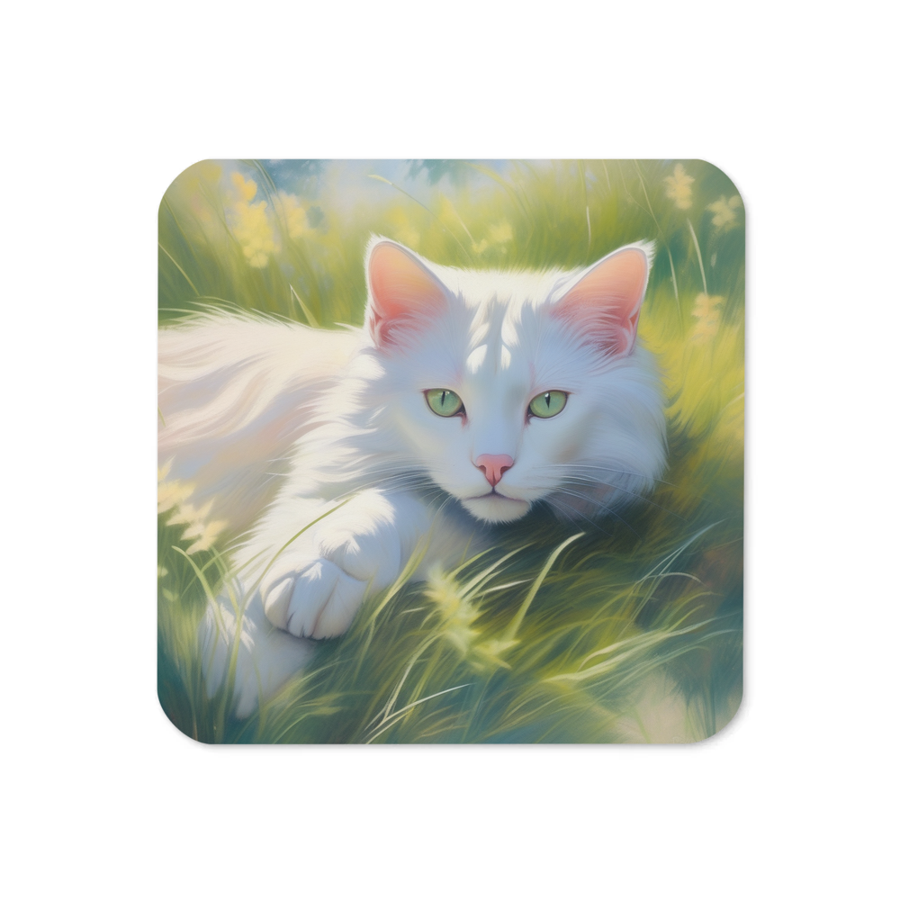 PugMug Custom White Exotic Cat Coaster