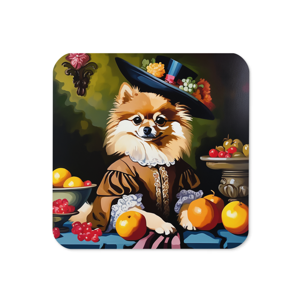 PugMug Custom Tan Pomeranian Coaster