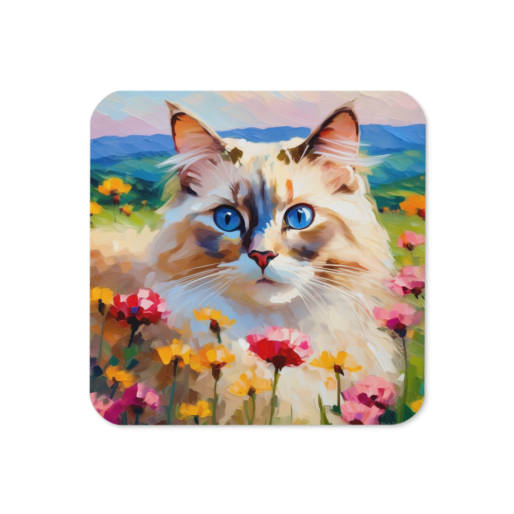PugMug Custom Tabby Ragdoll Cat Coaster