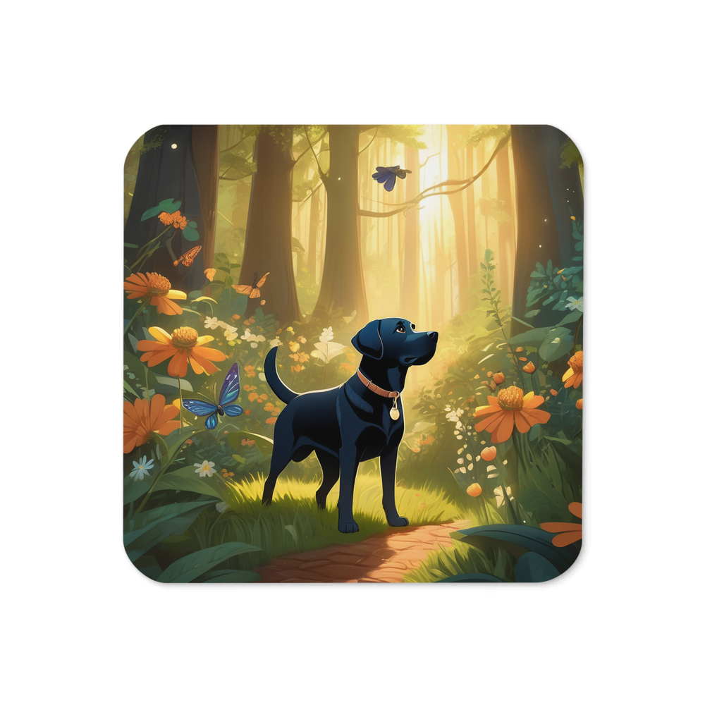 PugMug Custom Black Labrador Retriever Coaster