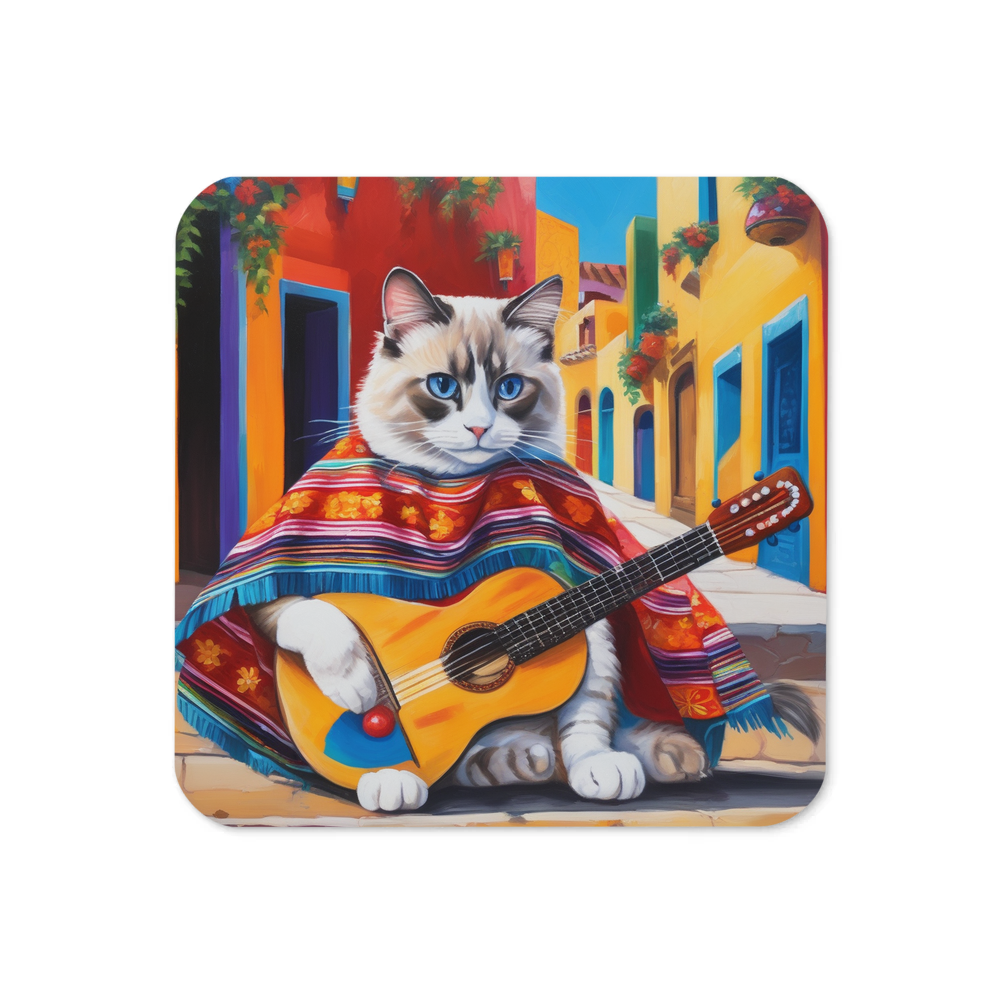 PugMug Custom Tabby Ragdoll Cat Coaster
