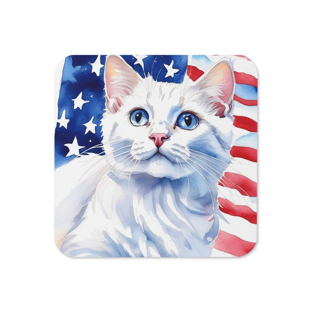 PugMug Custom White Exotic Cat Coaster