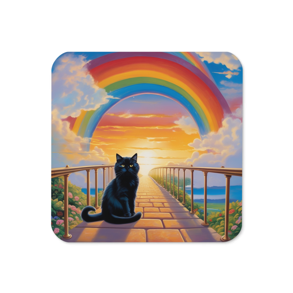 PugMug Custom Black Persian Cat Coaster