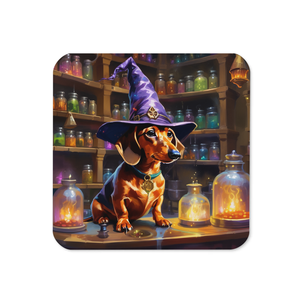 PugMug Custom Tan Dachshund Coaster