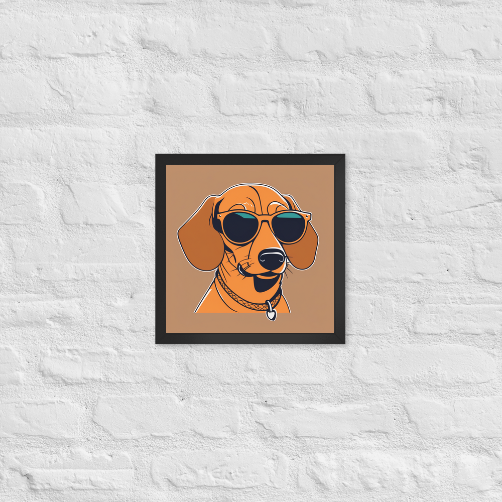 PugMug Custom Tan Dachshund Framed Print