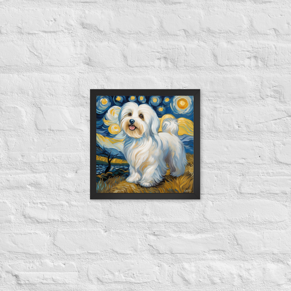 PugMug Custom White Havanese Dog Framed Print