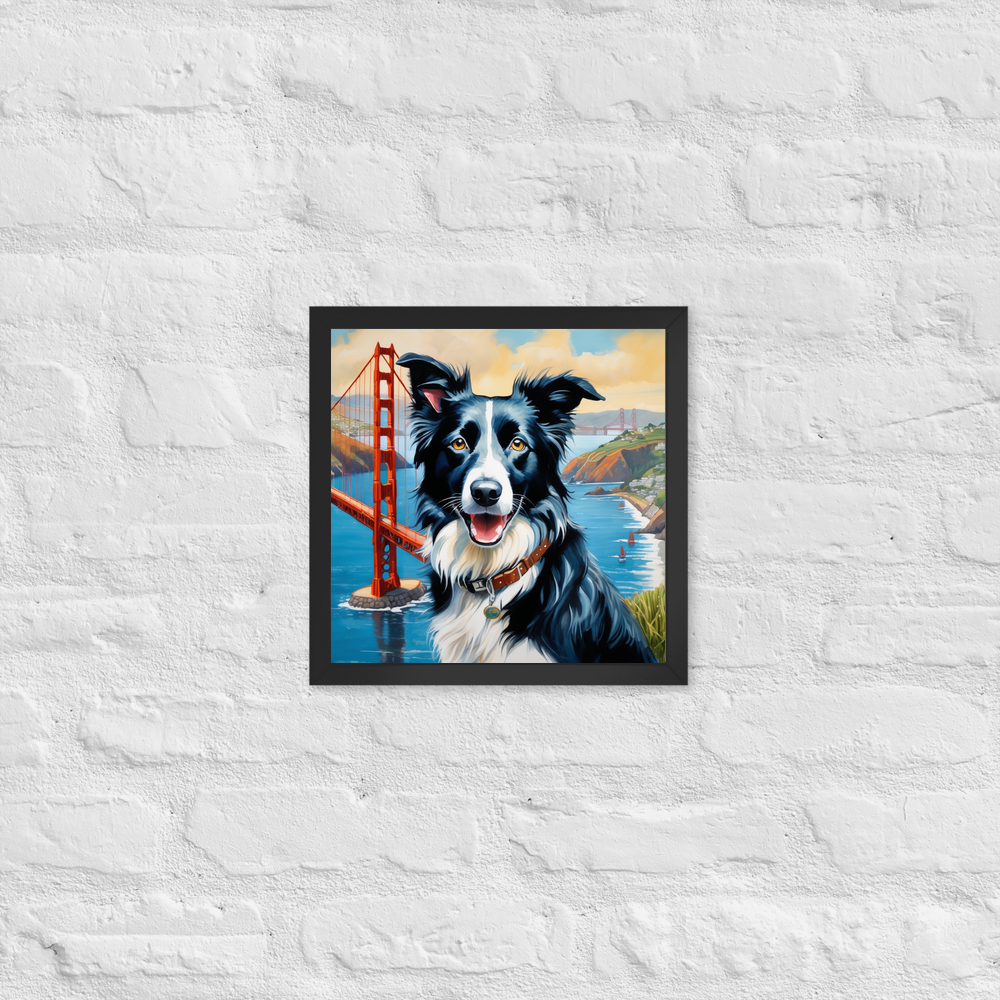 PugMug Custom Border Collie Framed Print