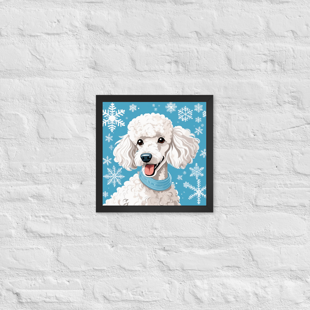 PugMug Custom White Poodle Framed Print