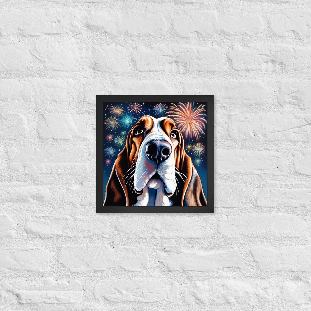 PugMug Custom Basset Hound Framed Print