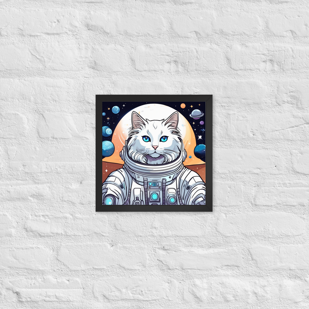 PugMug Custom White Ragdoll Cat Framed Print