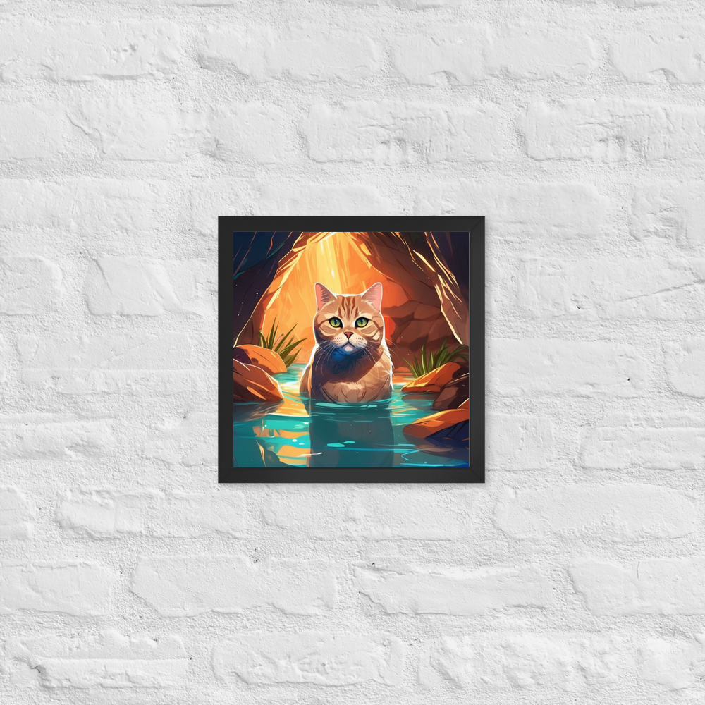 PugMug Custom Tabby British Shorthair Cat Framed Print