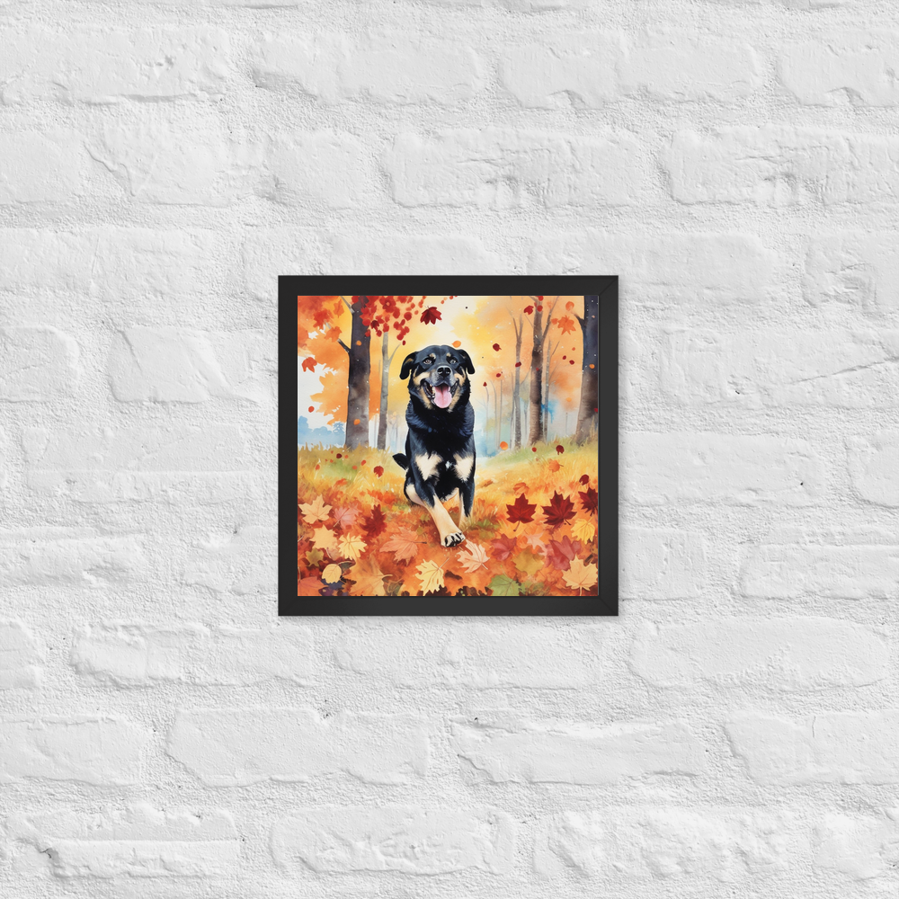 PugMug Custom Blue Framed Print