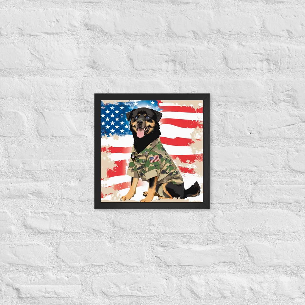 PugMug Custom Blue Framed Print