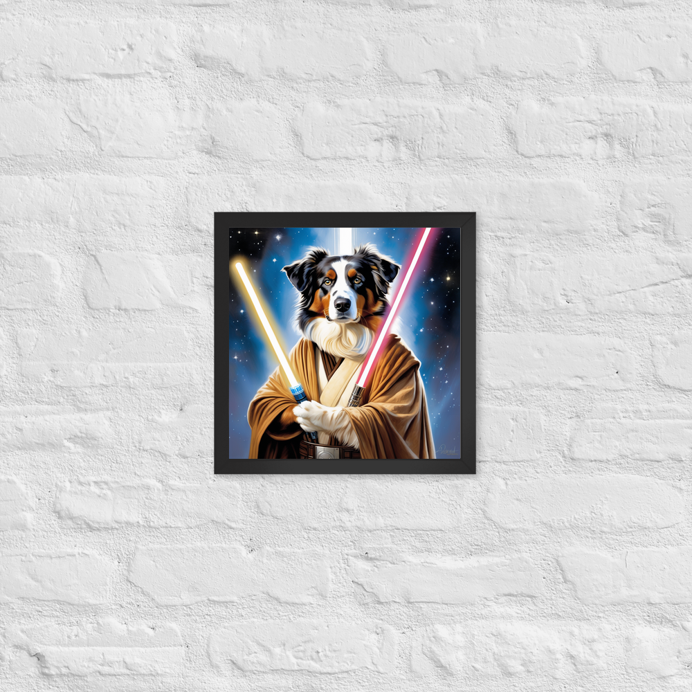 PugMug Custom Australian Shepherd Dog Framed Print