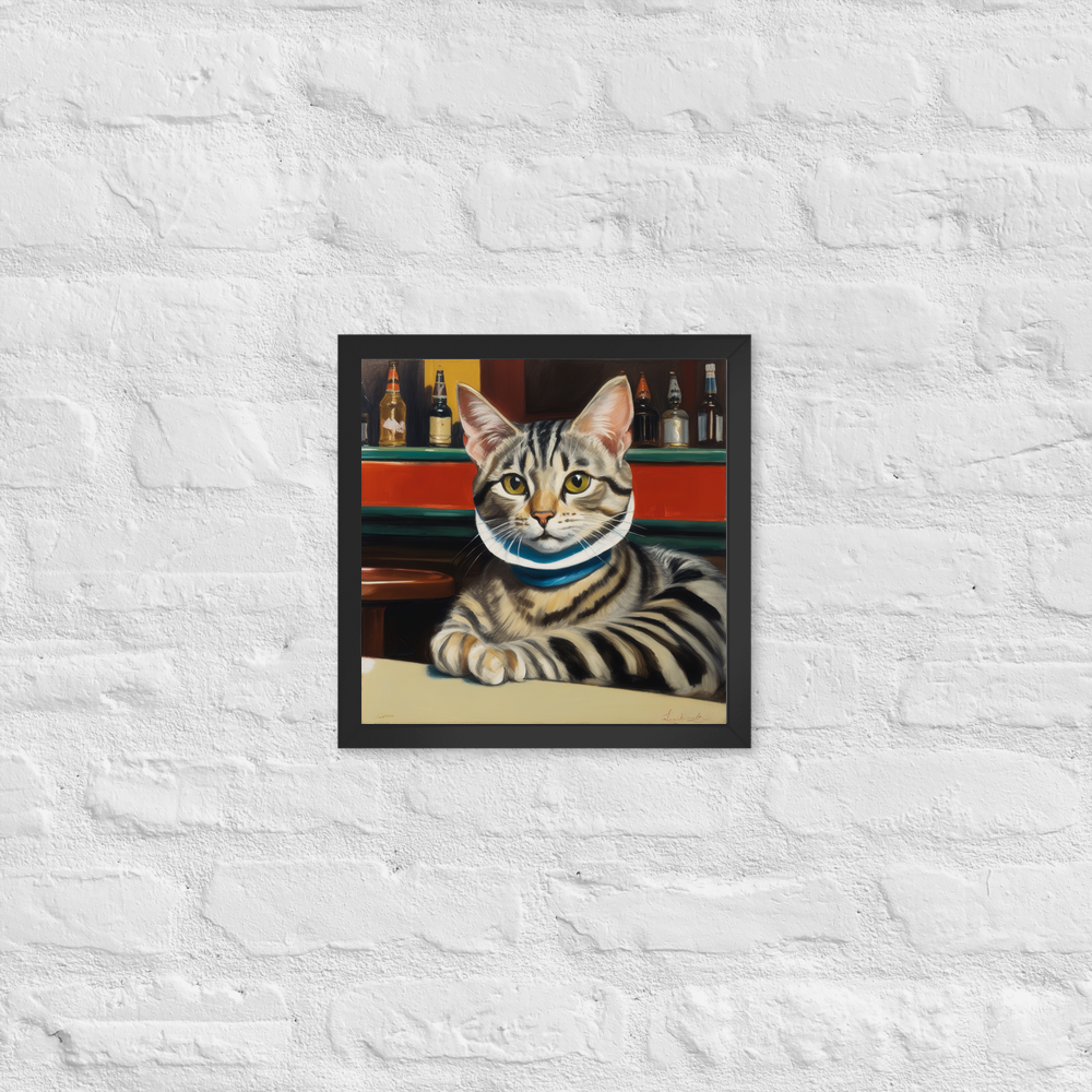 PugMug Custom Tabby American Shorthair Cat Framed Print