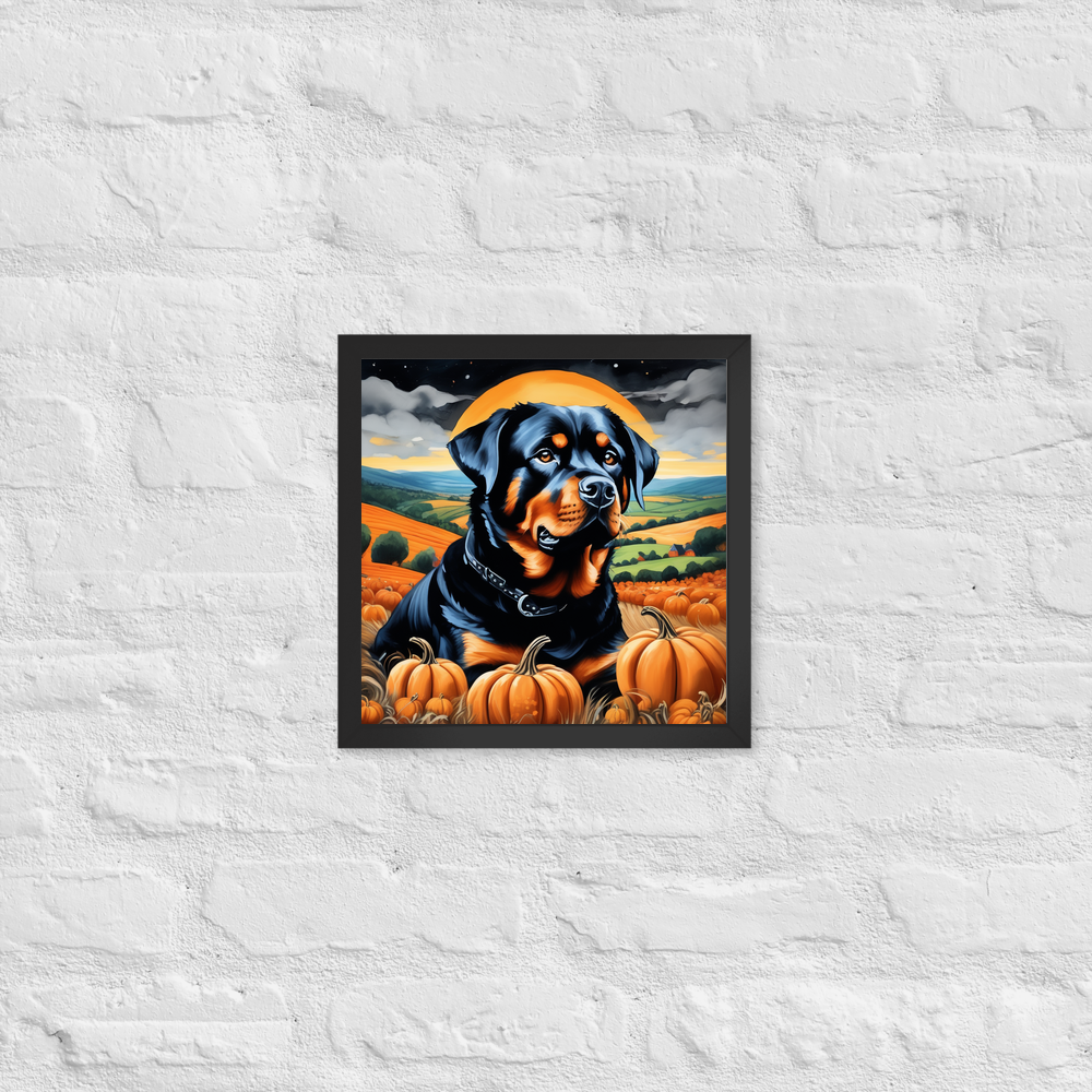 PugMug Custom Rottweiler Framed Print
