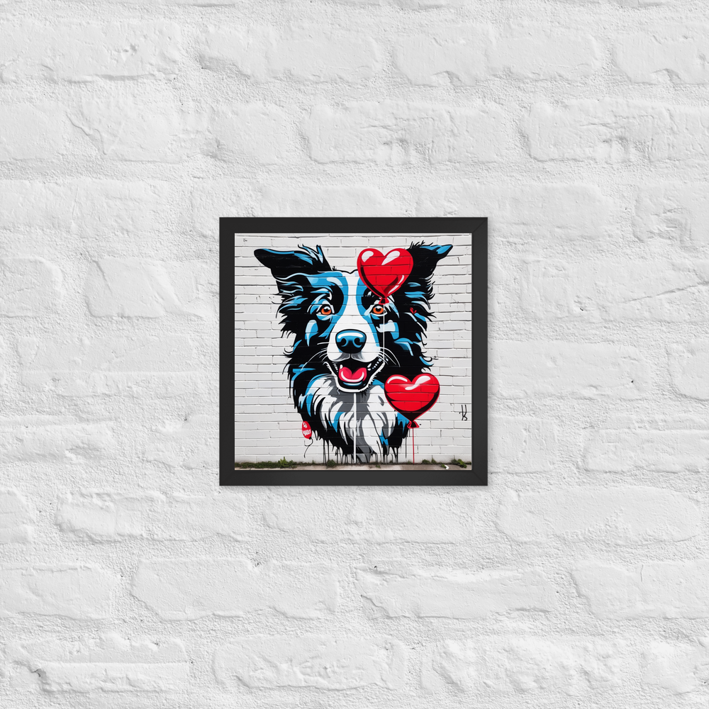PugMug Custom Border Collie Framed Print