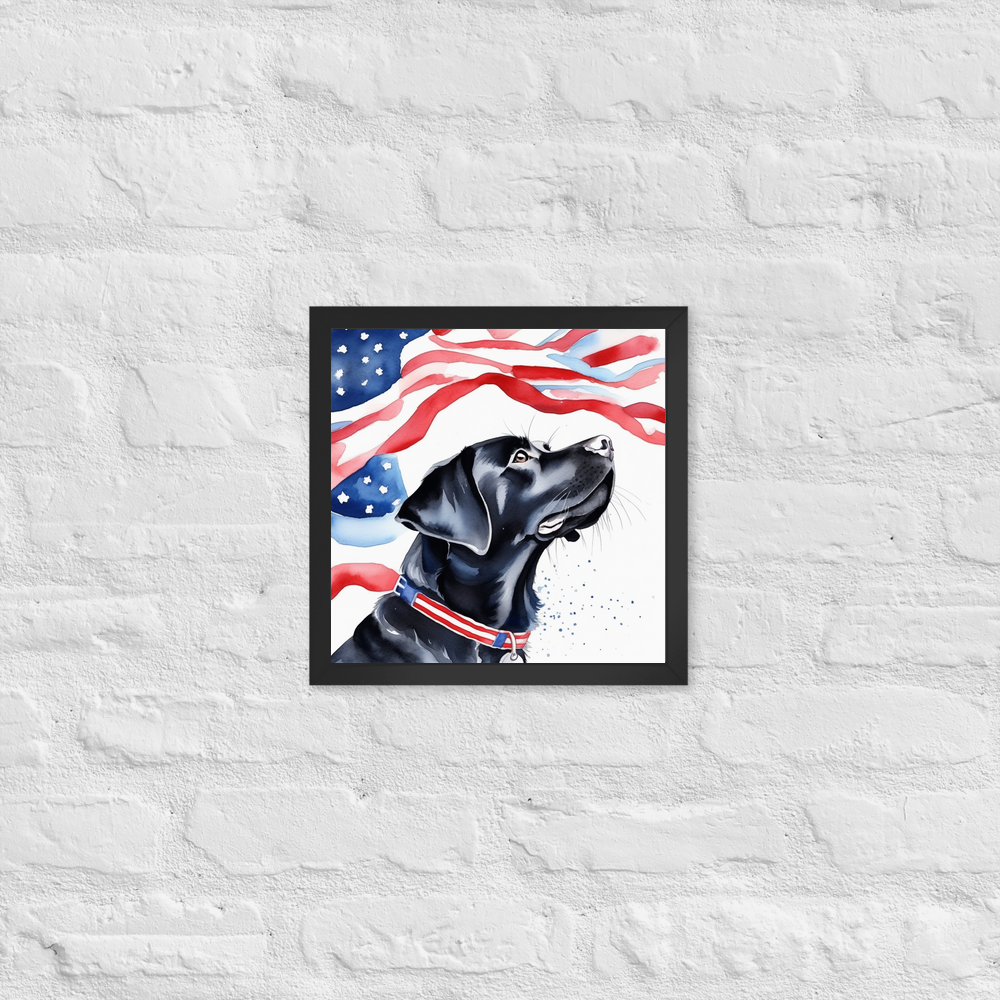 PugMug Custom Black Labrador Retriever Framed Print