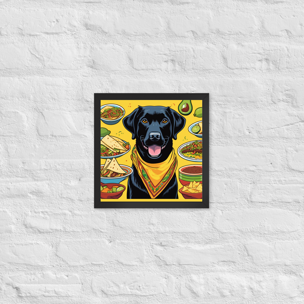 PugMug Custom Black Labrador Retriever Framed Print