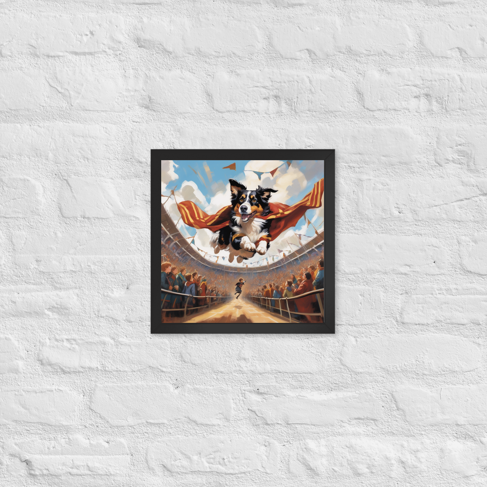 PugMug Custom Miniature American Shepherd Framed Print