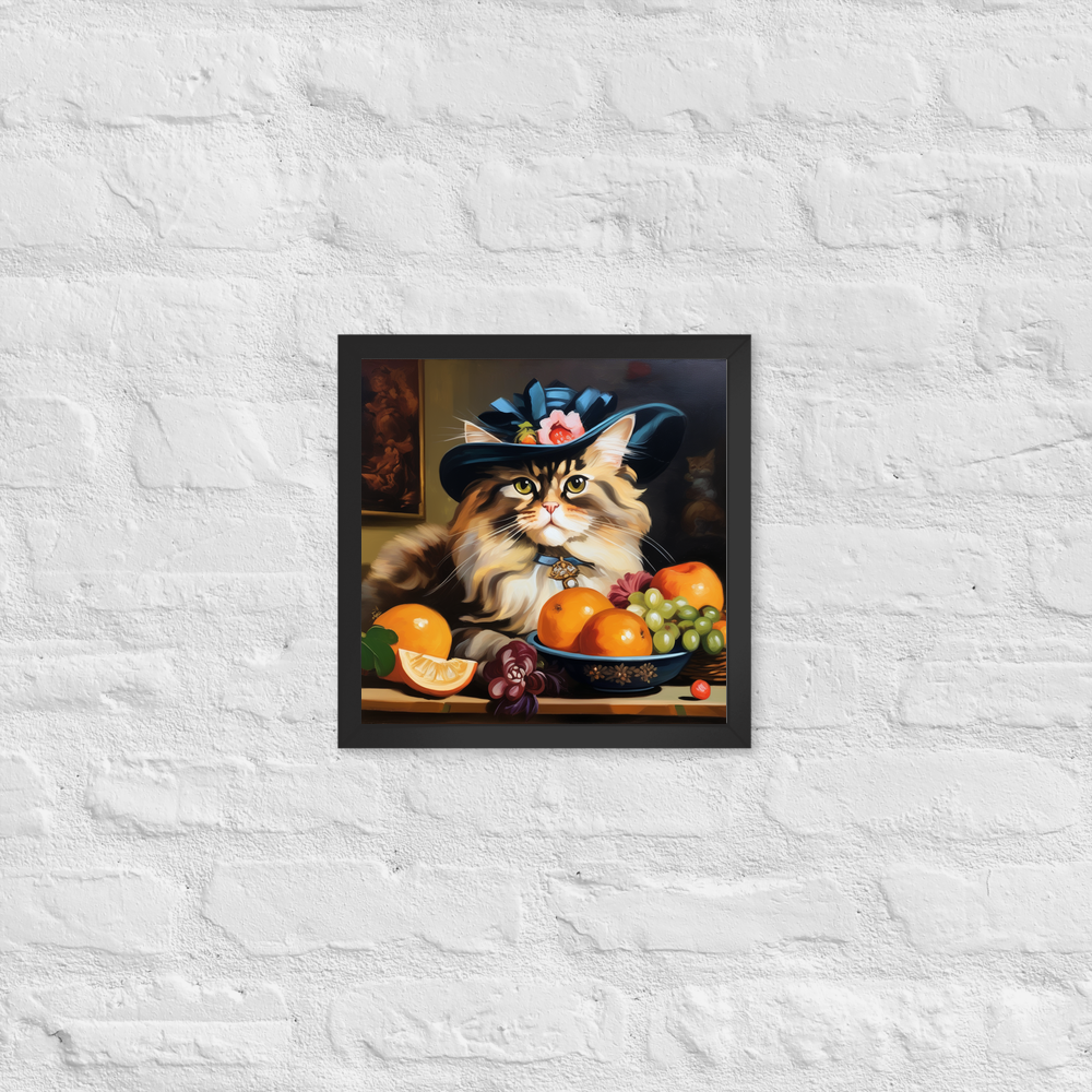 PugMug Custom Tabby Persian Cat Framed Print