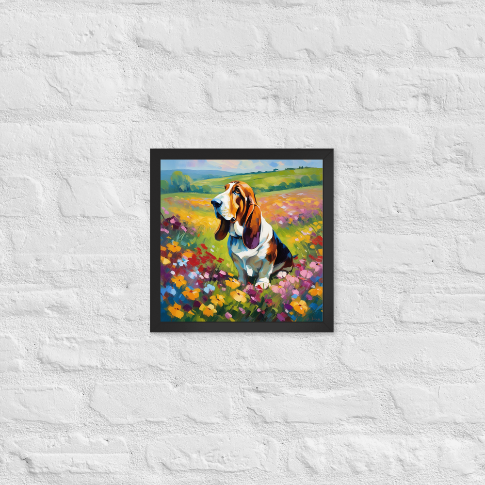 PugMug Custom Basset Hound Framed Print