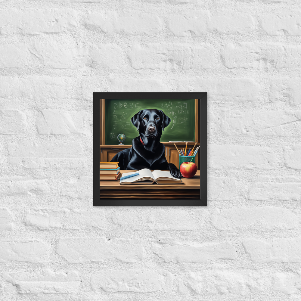 PugMug Custom Black Labrador Retriever Framed Print