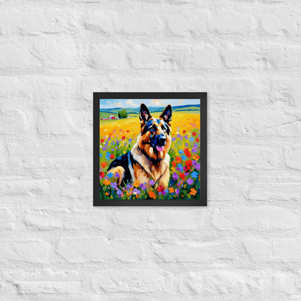 PugMug Custom German Shepherd Dog Framed Print